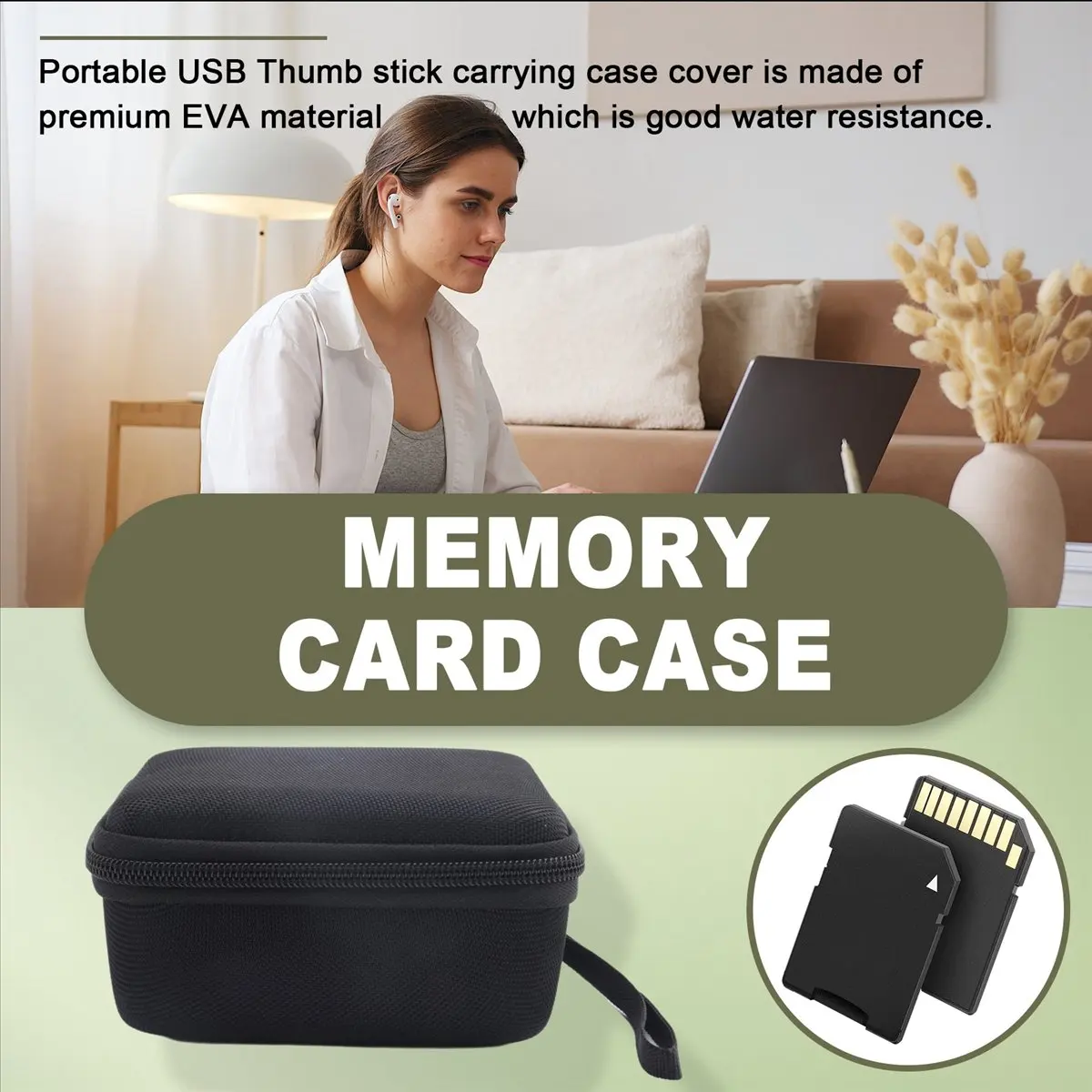 High-quality PC accessories in Stock USB Flash Drive Case,Memory Card SD SDXC SDHC Card Holder Organizer