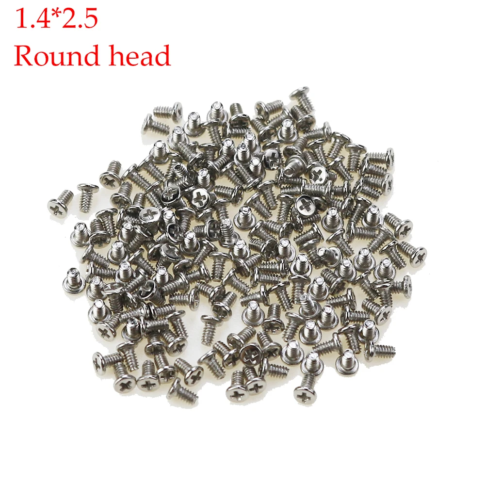 1Bag Black Silver Color M1.4 Cell Phone Cross Screws Set for Samsung for Huawei For Xiaomi Android Phone