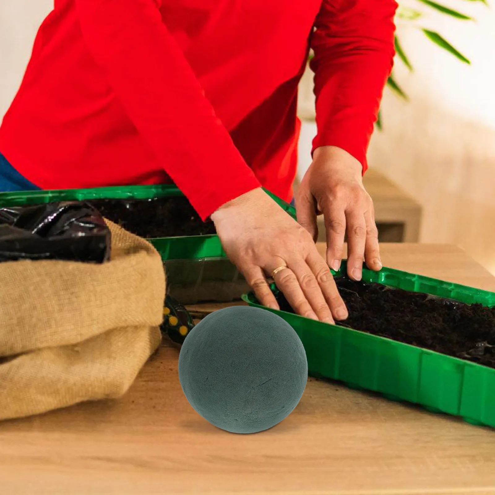 

Набор из 8 шаров из флористической пены, 9 см, для свадебных букетов и композиций, для сухих и влажных цветов