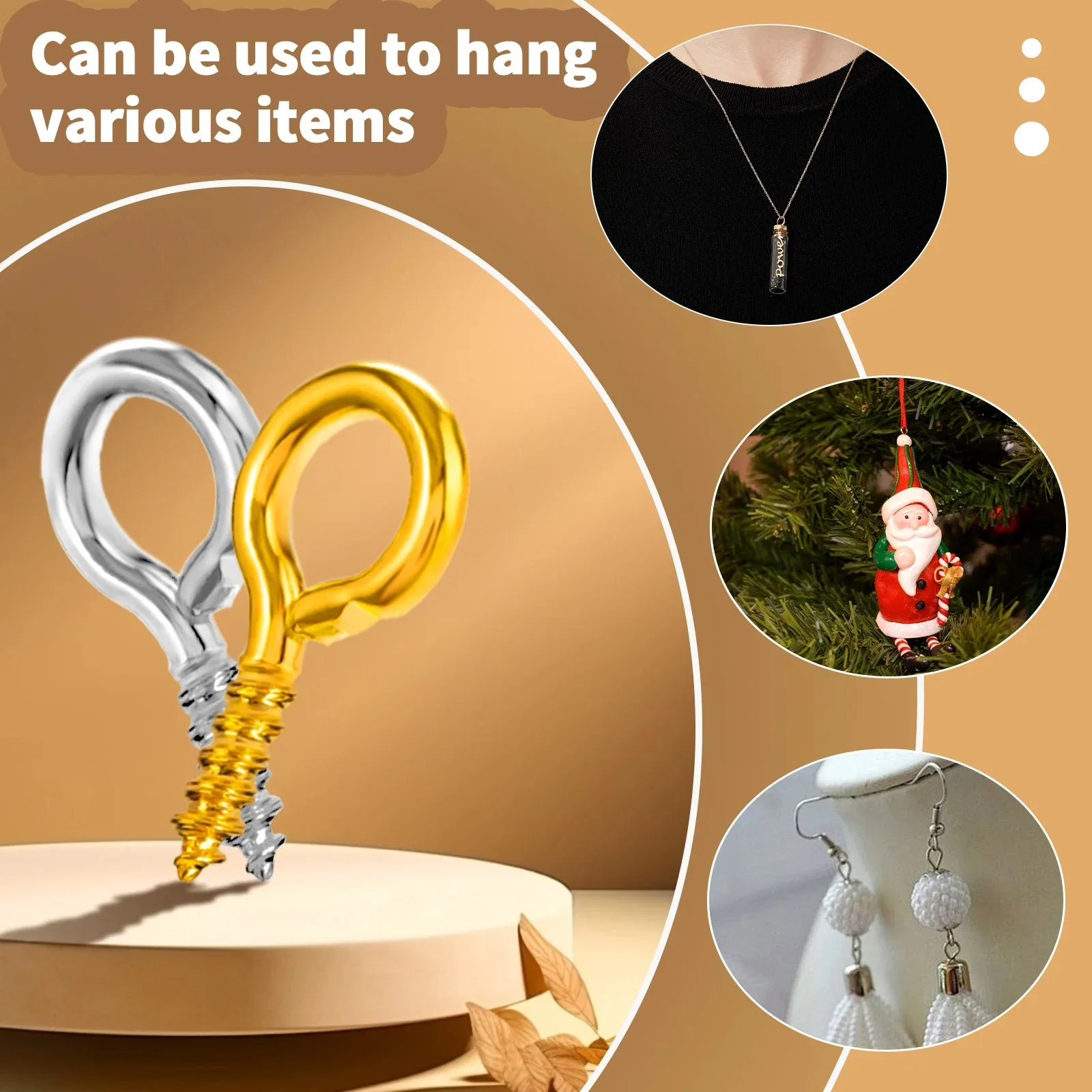  700 قطعة دبابيس عين لولبية ذاتية التنصت لصنع المجوهرات، مشغولات يدوية، سحر زجاجة الفلين #2