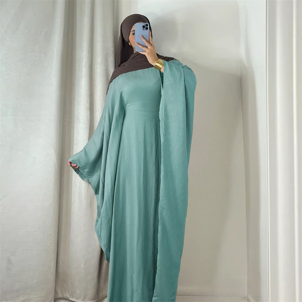 

Eid Djellaba Muslim Women Batwing Sleeve Abaya Prayer Dress Turkey Kaftan Ramadan Islam Jalabiya Kebaya Caftan Marocain Femme