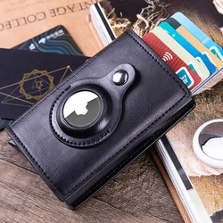 2022 Rfid For AirTag Men Wallets Money Bags Anti PU Leather Card Holder Wallet For Apple Air Tag Male Purses Smart Cover Case