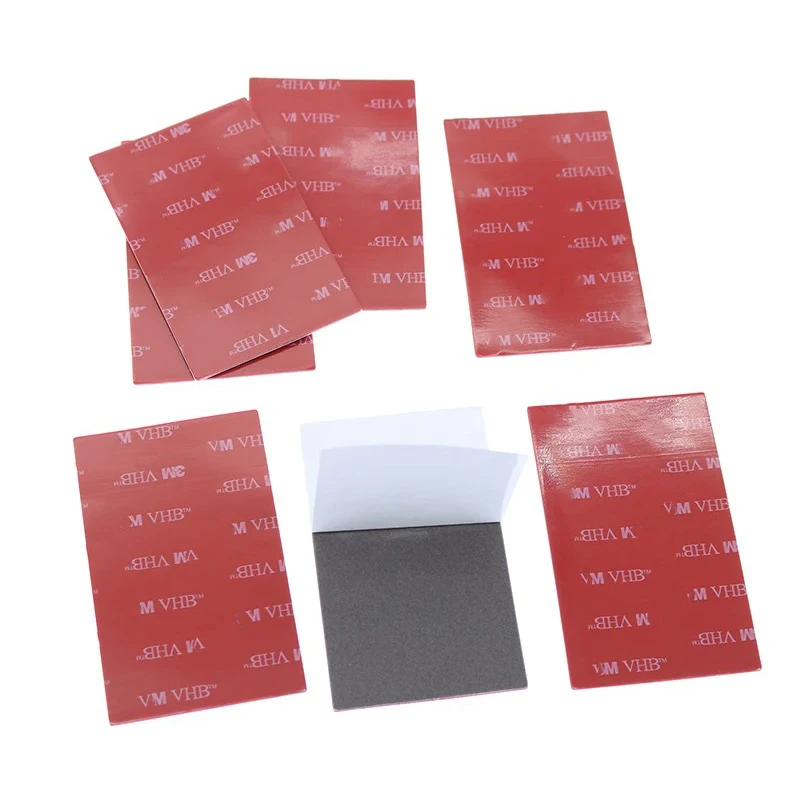 10sheets/Bag Strong Sticky Red and Gray Bottom Double-sided Adhesive 85.6mm*53.98mm*1mm Tile Wall Sticker Foam Office Tape