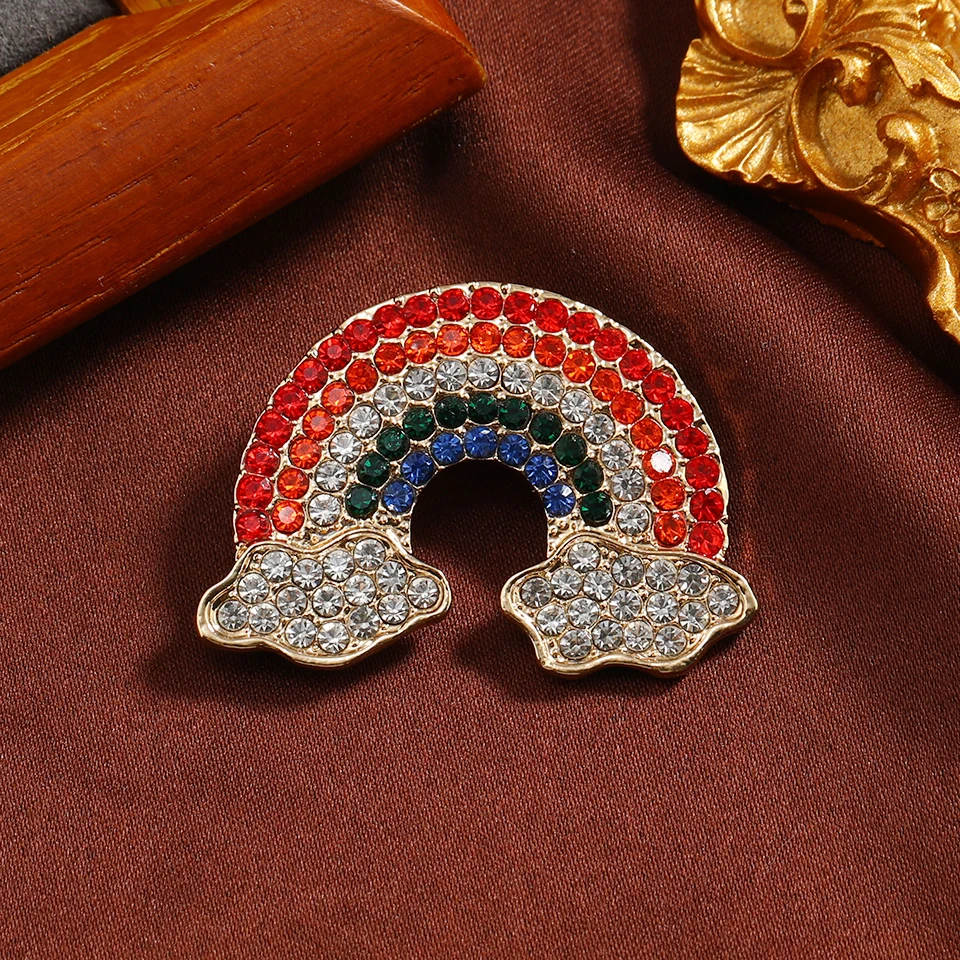 Muylinda Cute Collar Pins Rainbow Clouds Enamel Pin Small Brooch Jewelry Girls Bag Scarf Clip Brooches Accessories