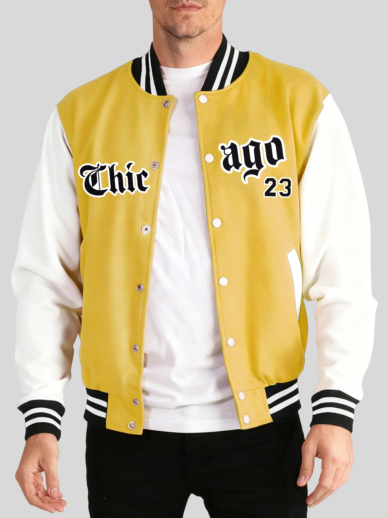 

Chicago Number 23 Pattern New American Clothing Mens Warm Street Baseball Jersey Sports Fashion Clothes Autumn Winter Jackets