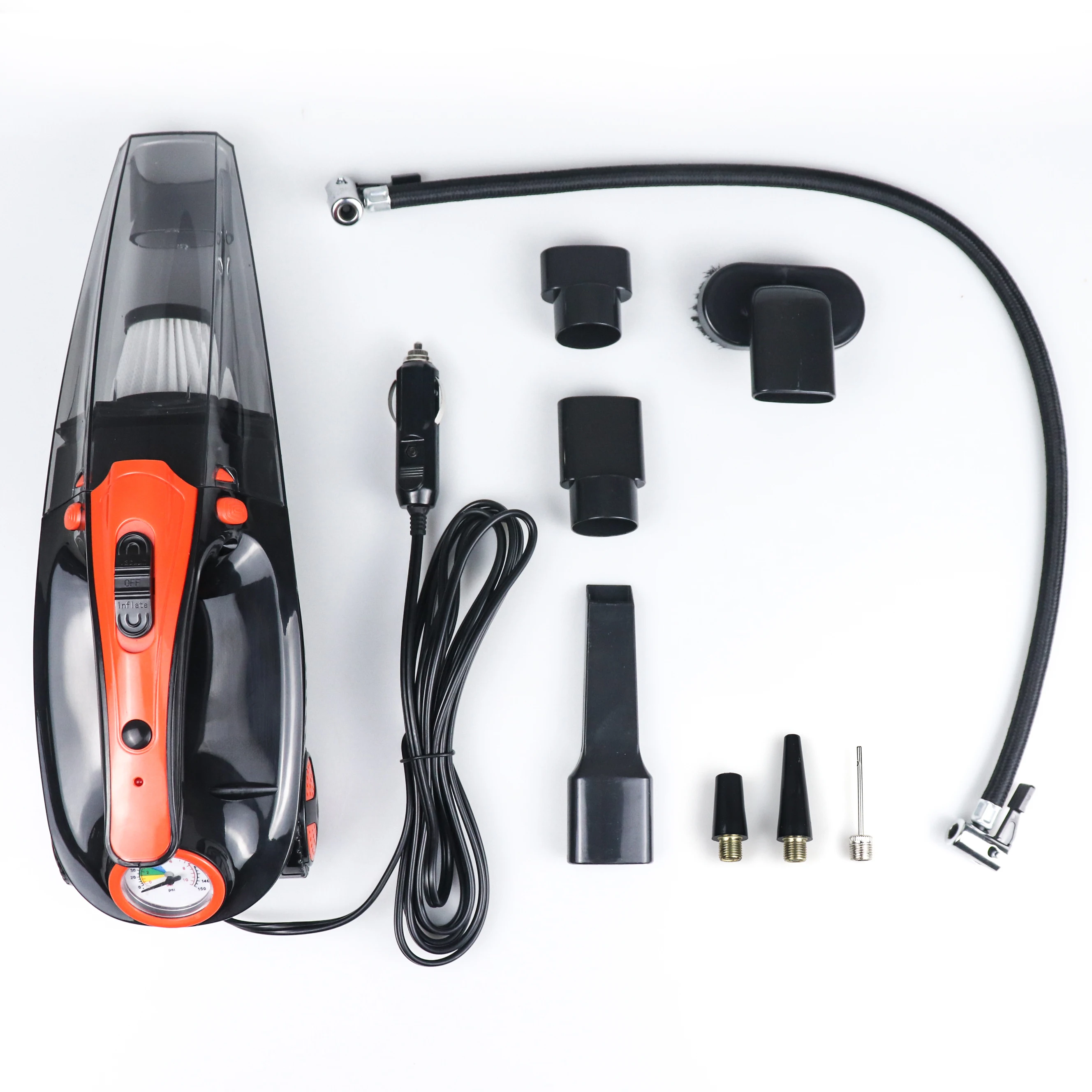 

NEW 4 In 1 Portable Car Multifunctional Vacuum Cleaner 12V Handheld Vacuum Cleaners For Vehicles