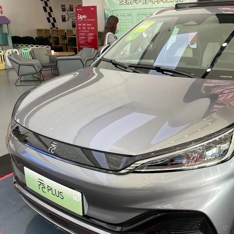 Per BYD ATTO 3 Yuan Plus 2022 2023 ABS di alta qualità anteriore centrale griglia griglia copertura radiatore striscia Trim decorazione