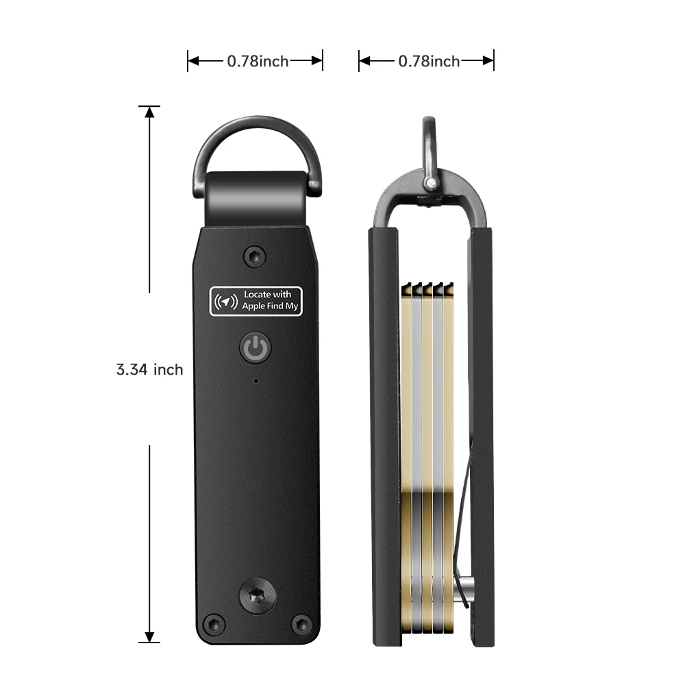 Schlüssel-Organizer Kompatibel mit Apple Find My, Eingebaute AirTag-Chips, Hält 2-6 Schlüssel, Autoschlüsselanhänger mit GPS-Tracker (Nur für iOS) – Detail 6