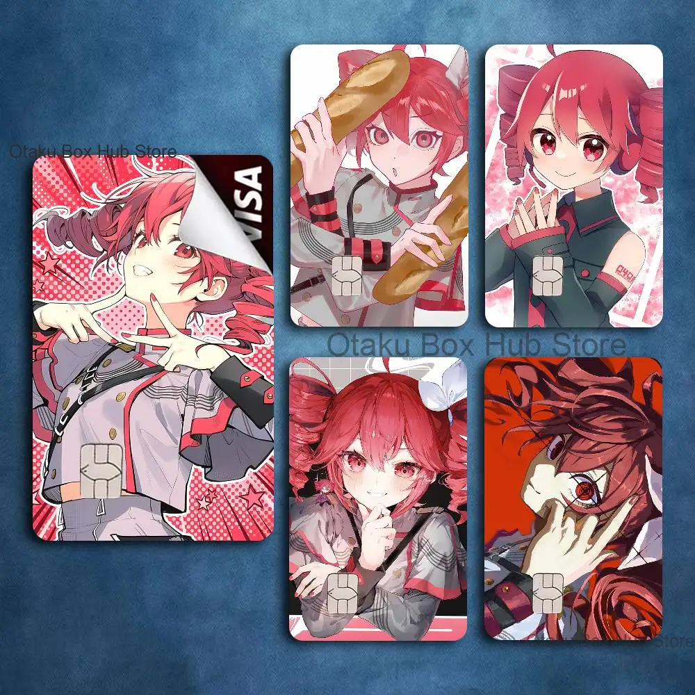 

Electronic Musicians K-Kasane TetoS Art Anime Front Cover Film Sticker Skin For Credit Debit Card Small Large Chip