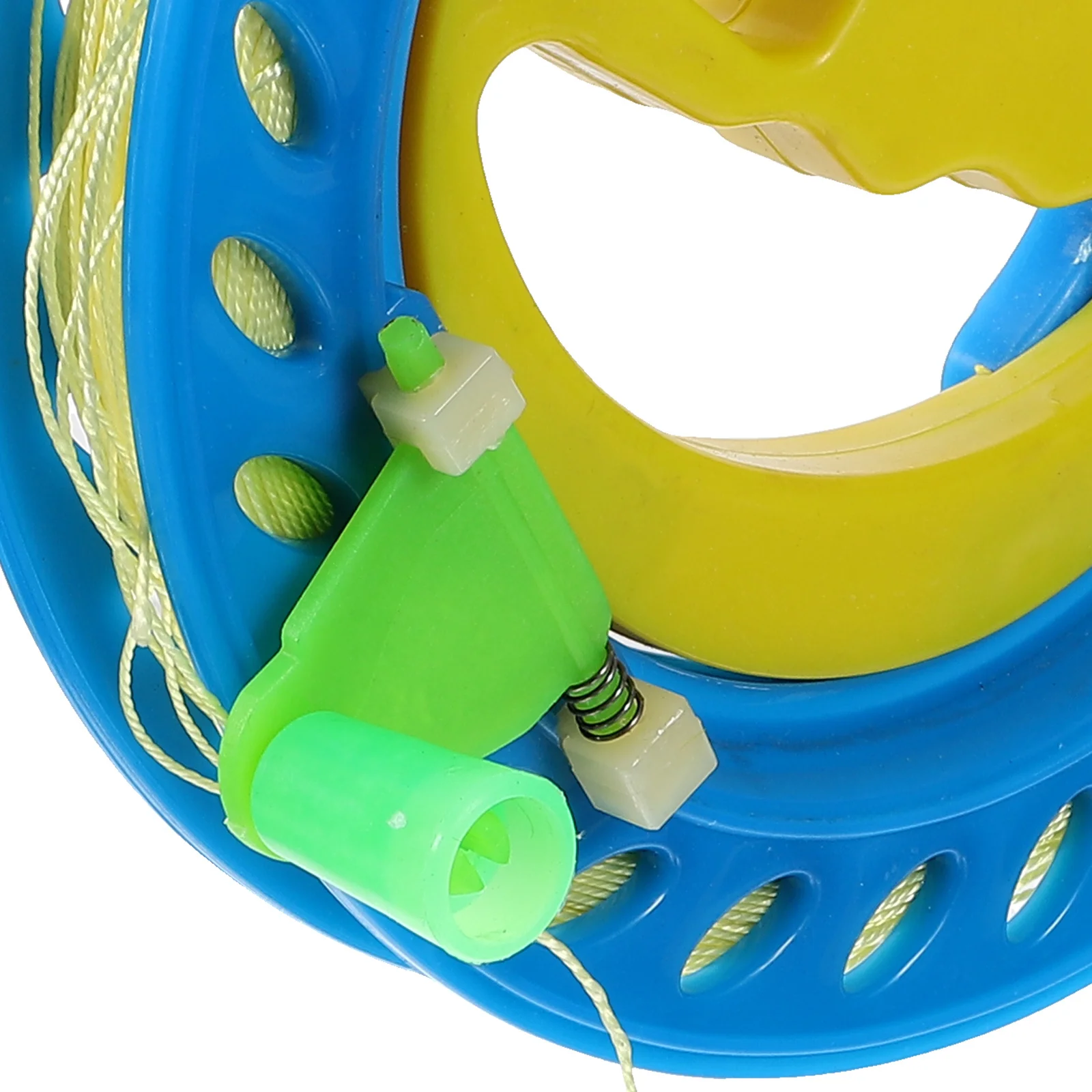 1 قطعة عجلة خط الطائرة الورقية البلاستيكية 16 سنتيمتر الأزرق 100 متر الملونة كريستال الصلب حبة سلك اللفاف دائم في الهواء الطلق طائرة ورقية تحلق فرامل اليد Abs