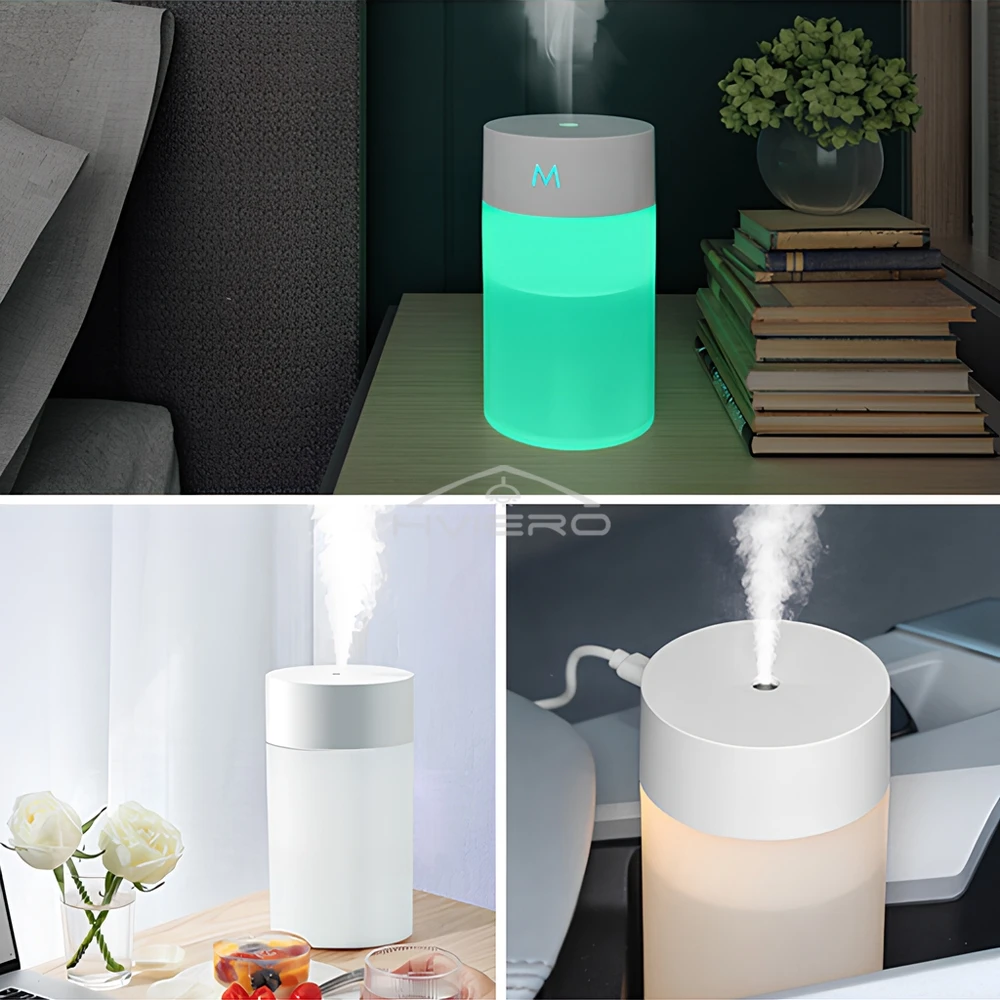 260ML Air Humidifier Ultrasonics Mini Aromatherapy Diffuser Portable Sprayer USB Essential Oil Atomizer LED Lamps for Home Car