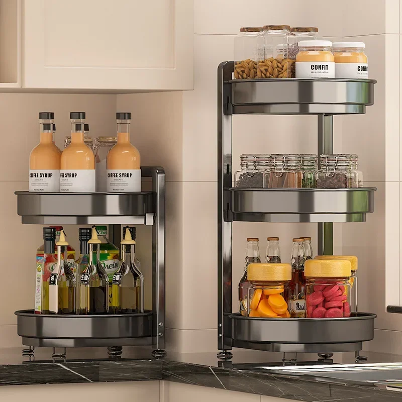 Factory Minimalist Rotating Seasoning Rack, Seasoning Rack, Countertop Storage Rack