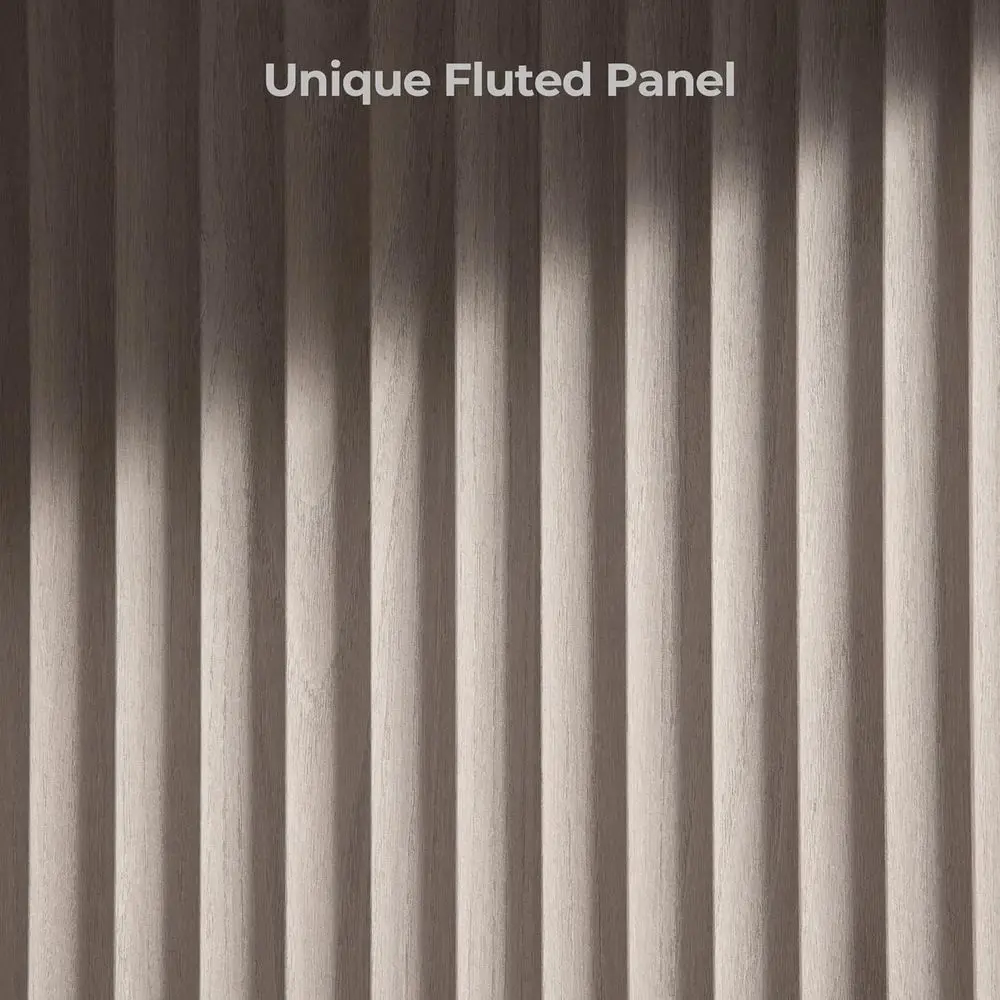 Moderner 32-geckelter Couchtisch mit Stauraum für Wohnzimmer aus der Mitte des Jahrhunderts, ideal für kleine Räume in Wohnungen, weiße Erle