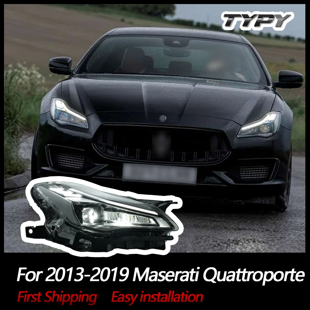 

Автомобильные фары TYPY для Maserati Quattroporte, фары 2013-2017, обновление 2023, стиль светодиодный, передние лампы DRL, сигнал поворота