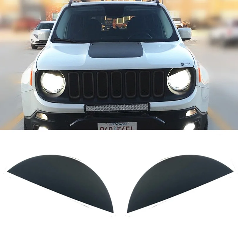 

Matt Black Angry Eyes Headlight Sticker with Dark Smoke Tail ight Lamp Decal Accessories for Jeep Renegade 2015-2022