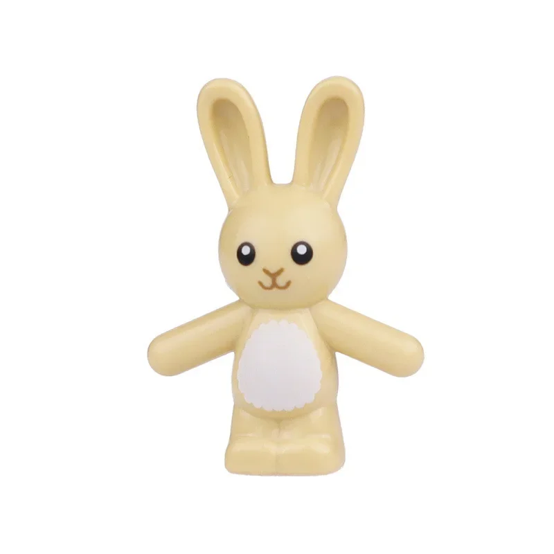 MOC 1PCS Part 66965pb01 Rabbit Standing With Black Eyes Building Blocks Kit 66965 Animal Land Bricks Particle Toy Children Gifts