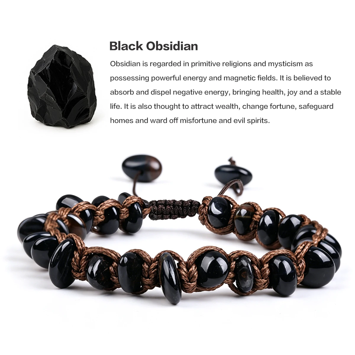 Herren-Armband aus natürlichem Citrin, gewebtes Armband, roher gelber Kristall, zieht Reichtum, Fülle, Heilstein, Schmuck, Geschenk für männliche Geschäftsleute – Detail 32