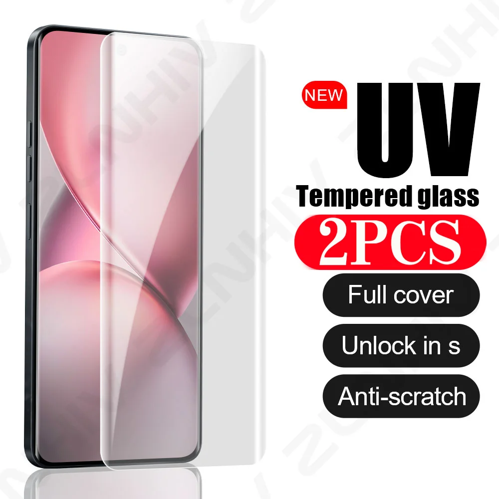 2Pcs UV Tempered Glass film for vivo X200 Pro Glass smartphone X100 Ultra X90 X80 X60 S20 Phone Screen Protector S19 S18 S17 Pro