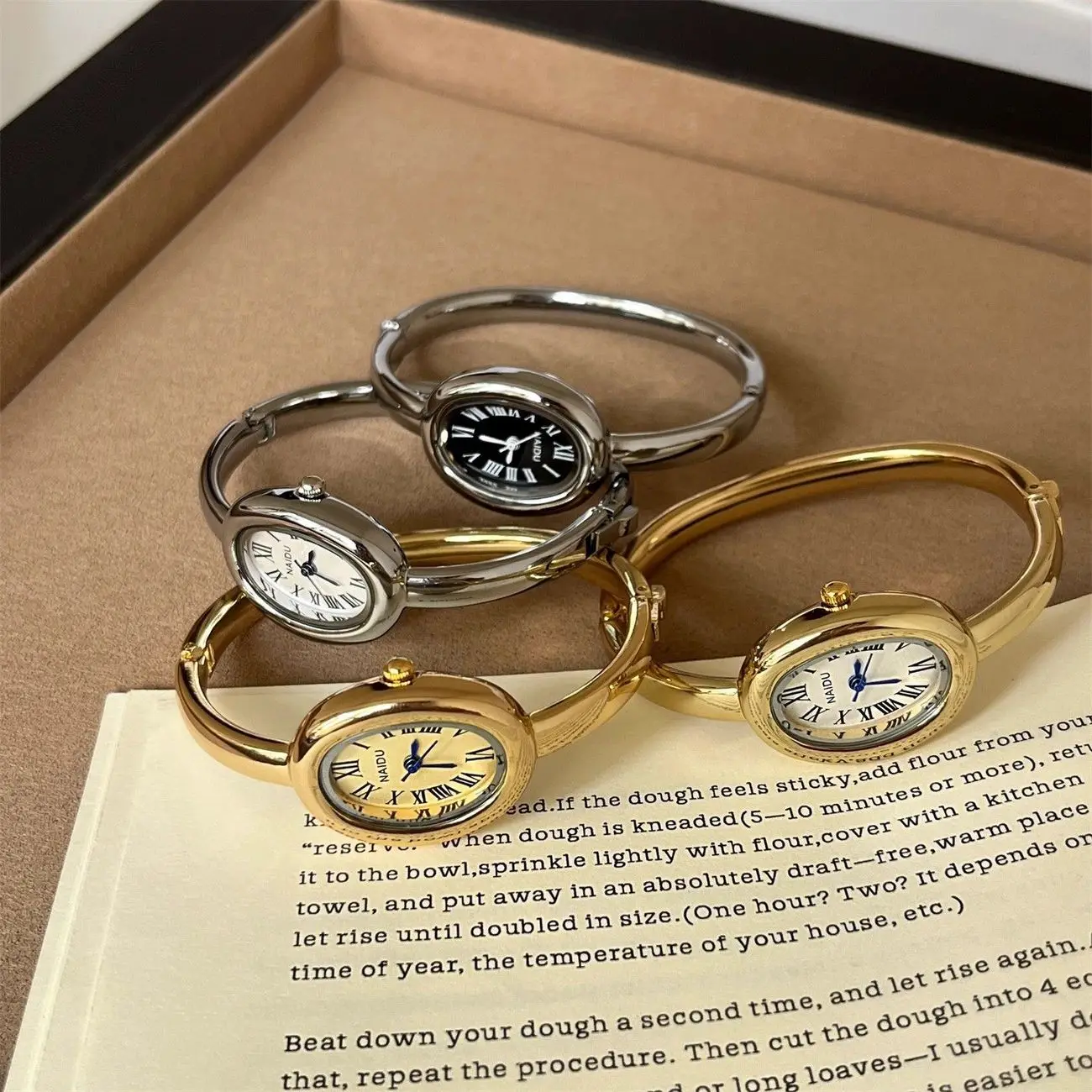 2025 New Oval Beautiful Ladies Watches for Women Girl Simple Silver Gold Cute Quartz Elegant Minimalist Wristwatches