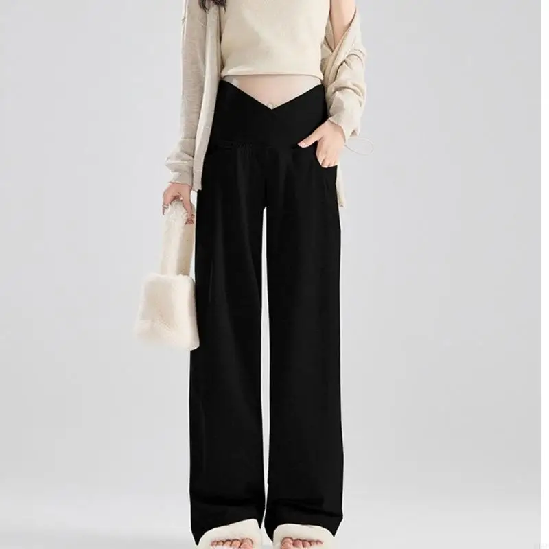 Adjustable Waist Maternity Pants Soft Stretchy Fabric For Third Trimester Daily 425F