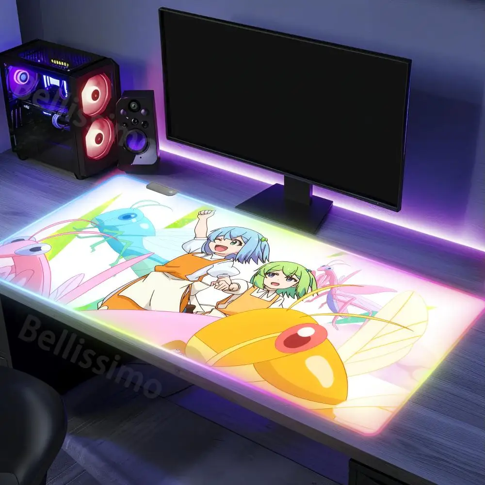 900x400 Sanbyaku XXL Hentai Mouse Pad New products Holiday gifts Suraimu RGB Non-Slip Gaming mats Rubber Edge locking Taoshite