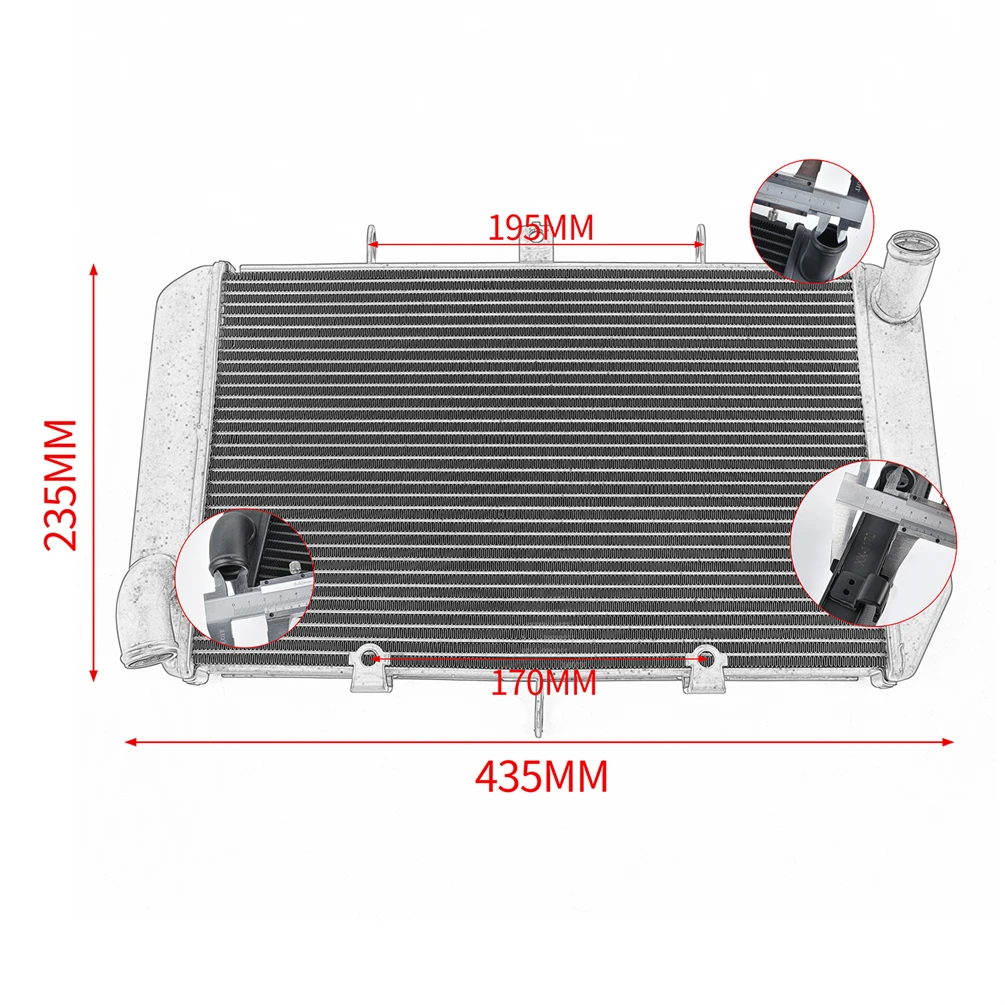 Motorcycle Replacement Radiator Cooler For Kawasaki Z1000SX SX 2011-2015 Aluminum Accessories 2010-2023 Z 1000 Z1000