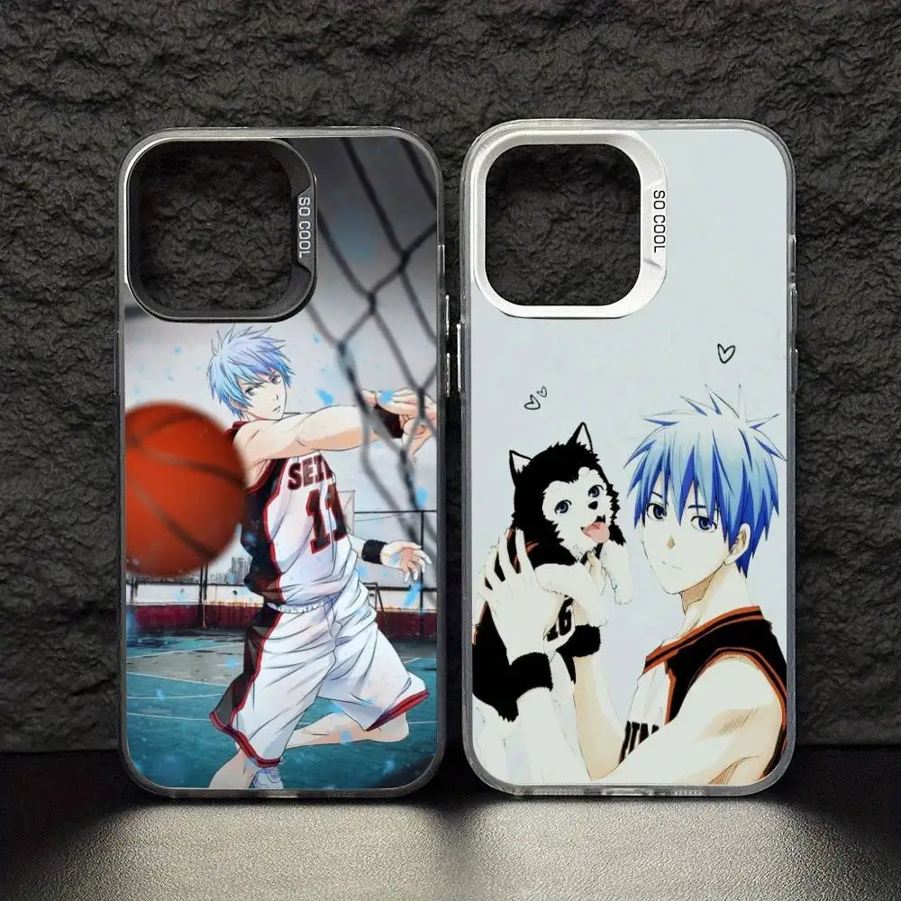

Comic Kuruko no B-Baskets Phone Case For iPhone 17 16 15 14 13 12 11 Pro Max Plus Silver Matte Black Cover