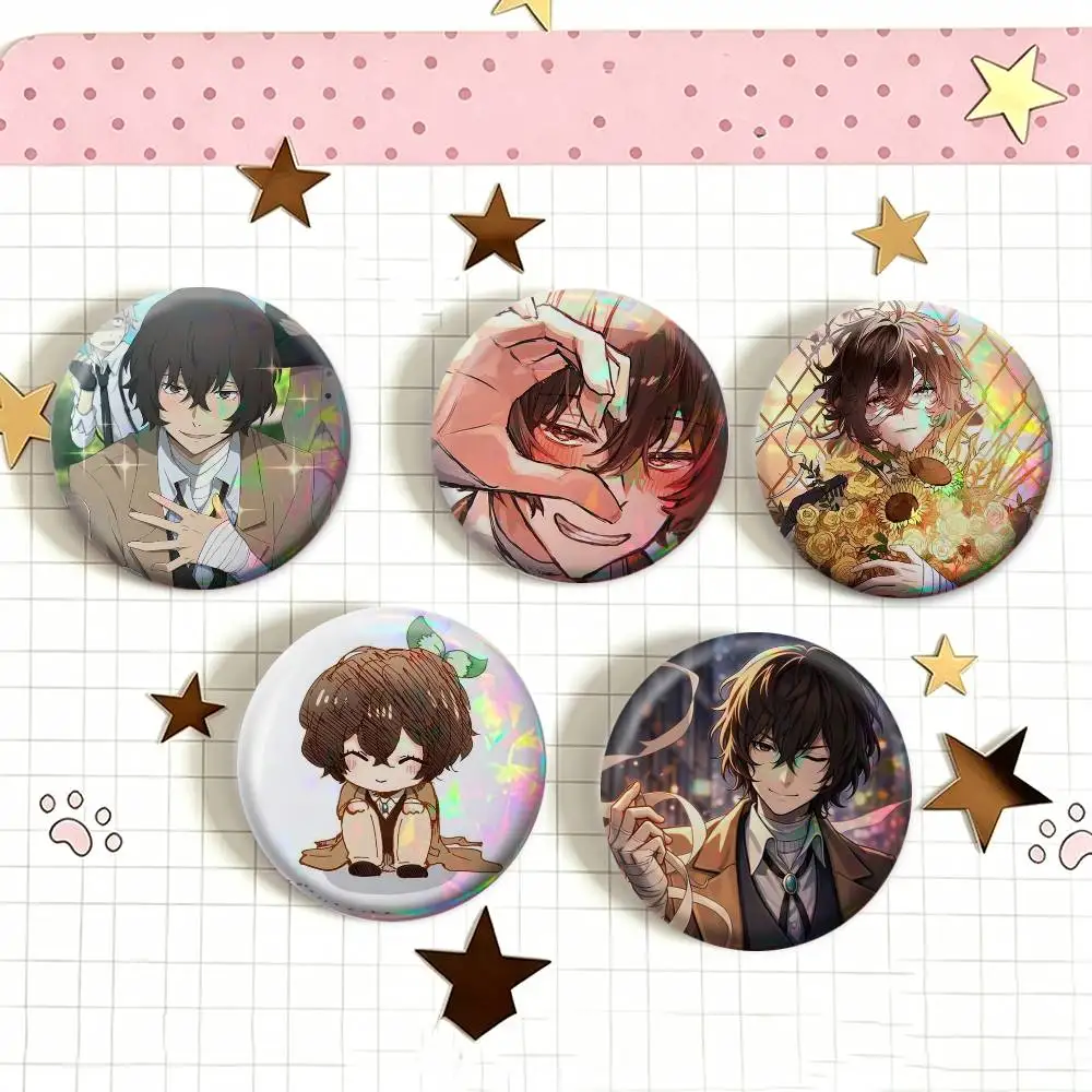 Bungo Stray Dogs O-Osamu D-Dazai   Badge 25 32 44 58 75 mm Round Fans Collect Friends Gifts Brooch Souvenir