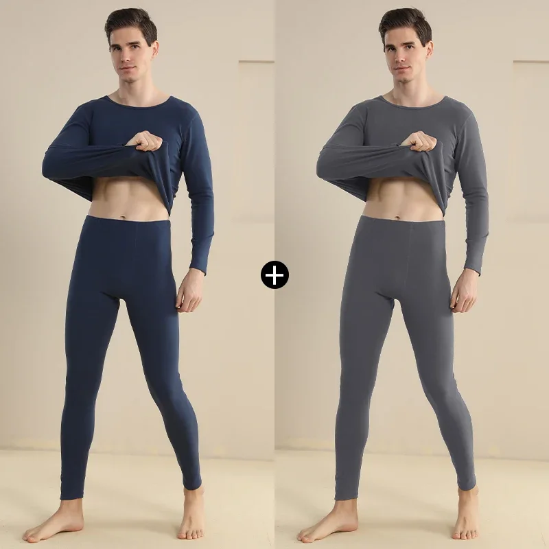 Two sets of 2025 new men's warm suit, made of German velvet fabric, soft and close-fitting, comfortable and flexible