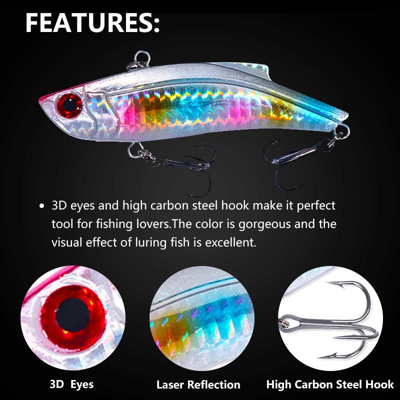 メタルジグベイト 28g スピナー シンキング 3Dアイカラ - Fishing Lure Blade Bait のレビューと価格