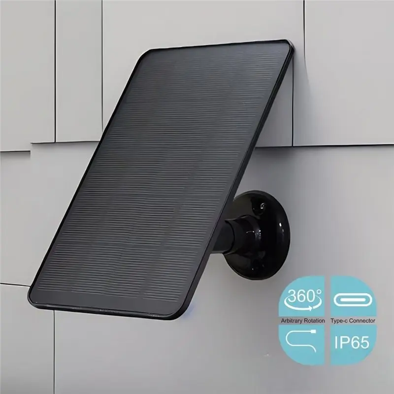 ABUG-Waterproof 3W Solar Panel System 360° Adjustable Bracket For Outdoor Security Camera Lights-All Weather Durable Design