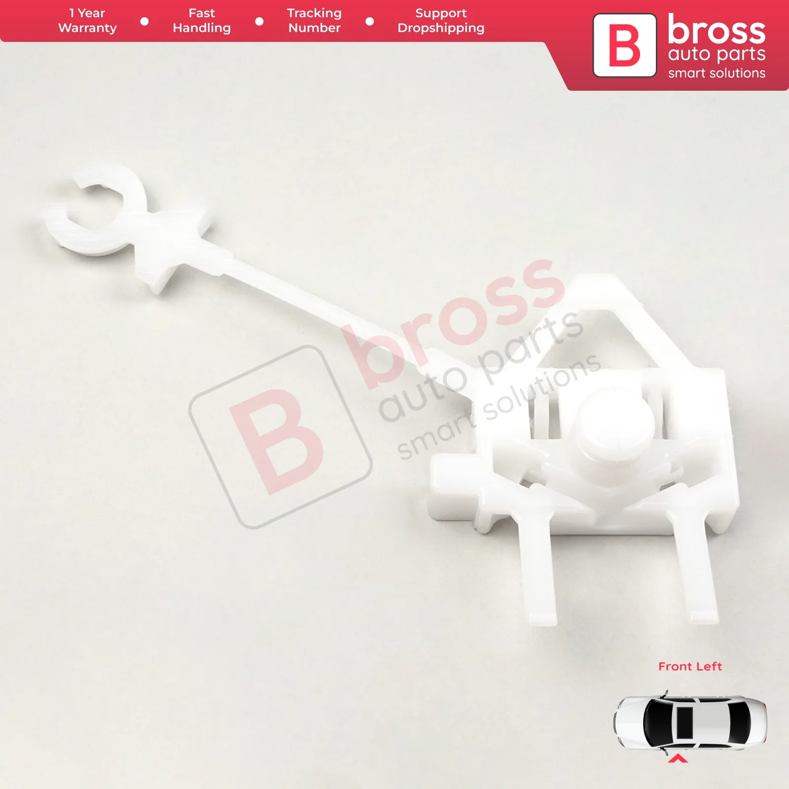 

Bross Auto Parts BWR5285 Power Window Regulator Clip Front Left Door 51830870 for Fiat Doblo MK1 Facelift 06-09 Made in Turkey