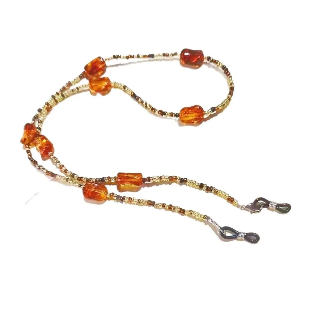 アンチスリップアンチフォール眼鏡マスクサングラスチェーンレトロアンチロストアンバーガラスメガネチェーンファッションメガネコードホルダー