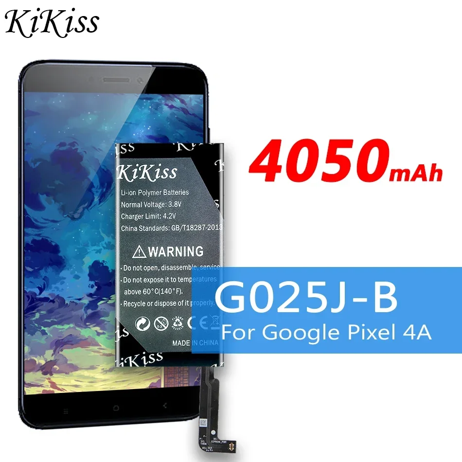 

KiKiss 4050mAh G025J-B Rechargeable Battery For Google Pixel 4A With Free Tools