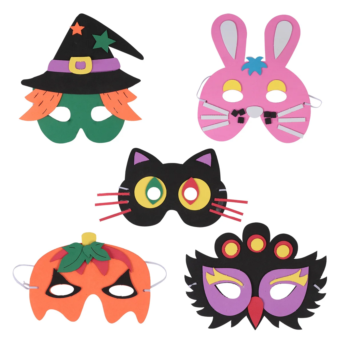 Animal Masks for Kids Halloween Eva Masquerade Self Made Design DIY Face Creative Child