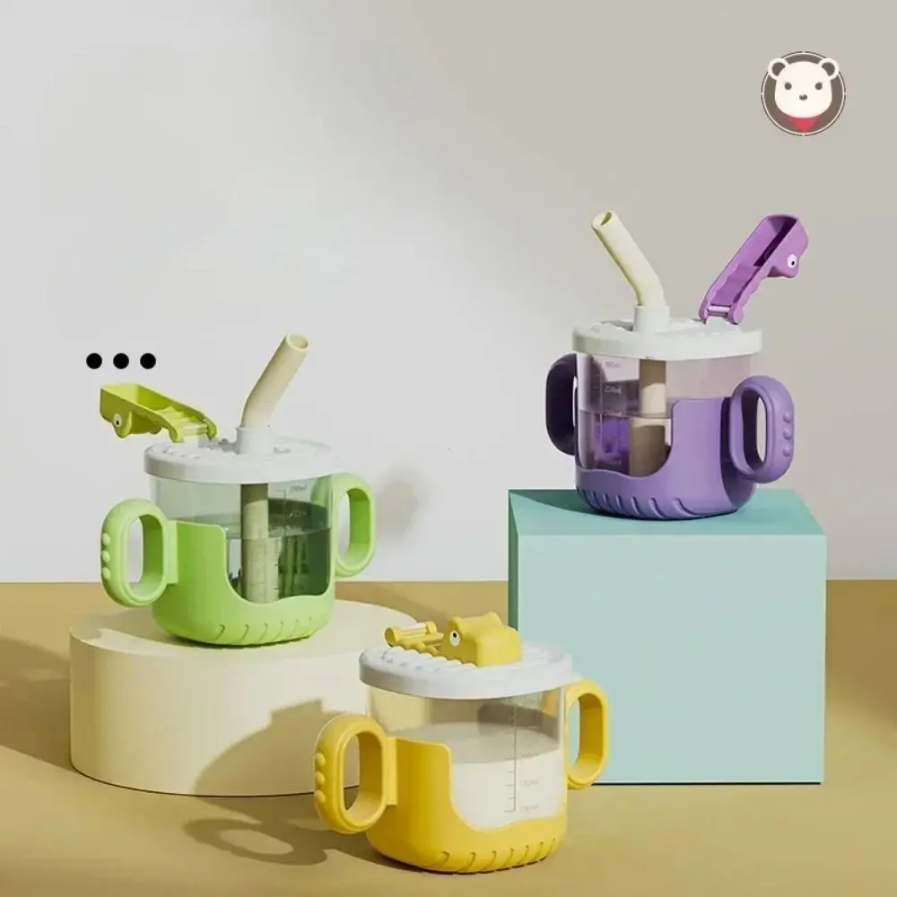 

Sippy Cup 300 мл, портативная детская тренировочная чашка с соломенной ручкой, легко чистится, детская бутылка для воды для малышей