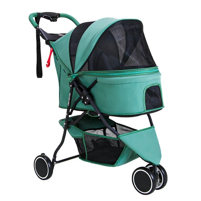 Pet Carts Are Essential For Outdoor Travel. Dog And Cat Carts Are Three Wheeled Foldable And Lightweight Large Size Carts