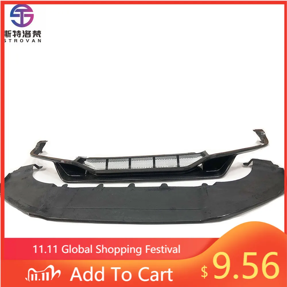 

STLF GTS Style Carbon Fiber Front Bumper Chin Lip Splitter for porsches Cayenne 9Y0.1 Suv and Coupe Turbo