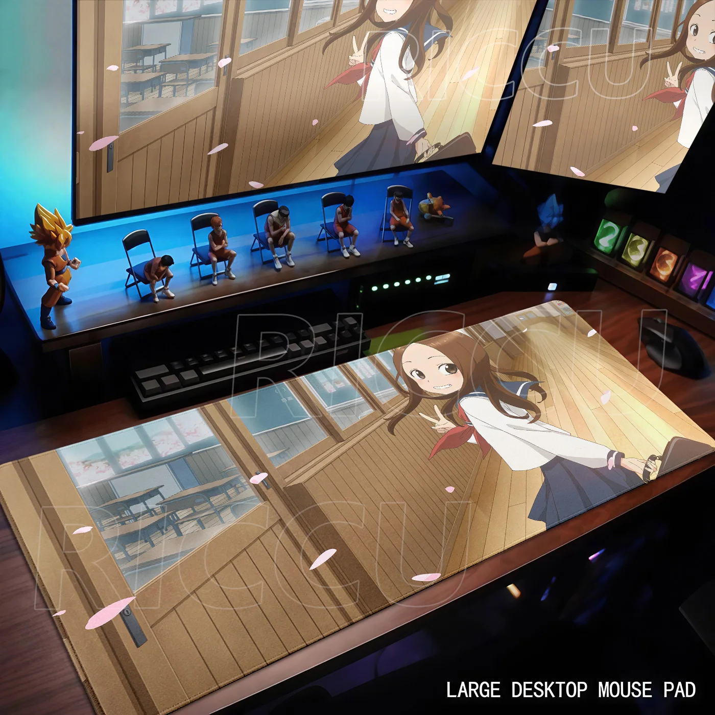 Cartoon Teasing Master Takagi San Mouse Pad XXL Gaming Mechanical Keyboard Tablepad Rubber Anti-Slip Deskmat Office Accessories