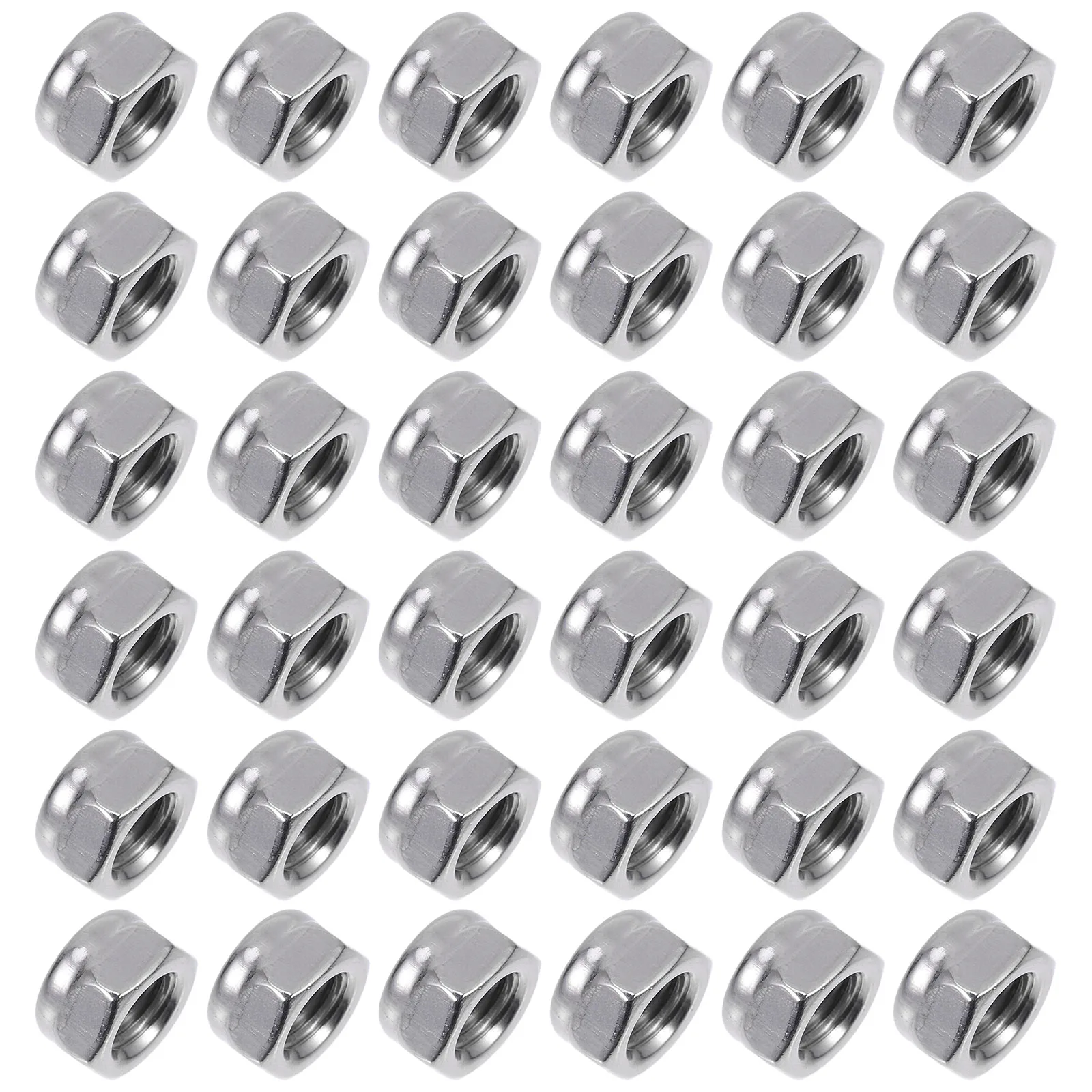 

100pcs Locknut Nuts Machined Hardware Stainless Steel Screw Fastening 304 Anti Loosening Hex Nut Set for Machinery niture
