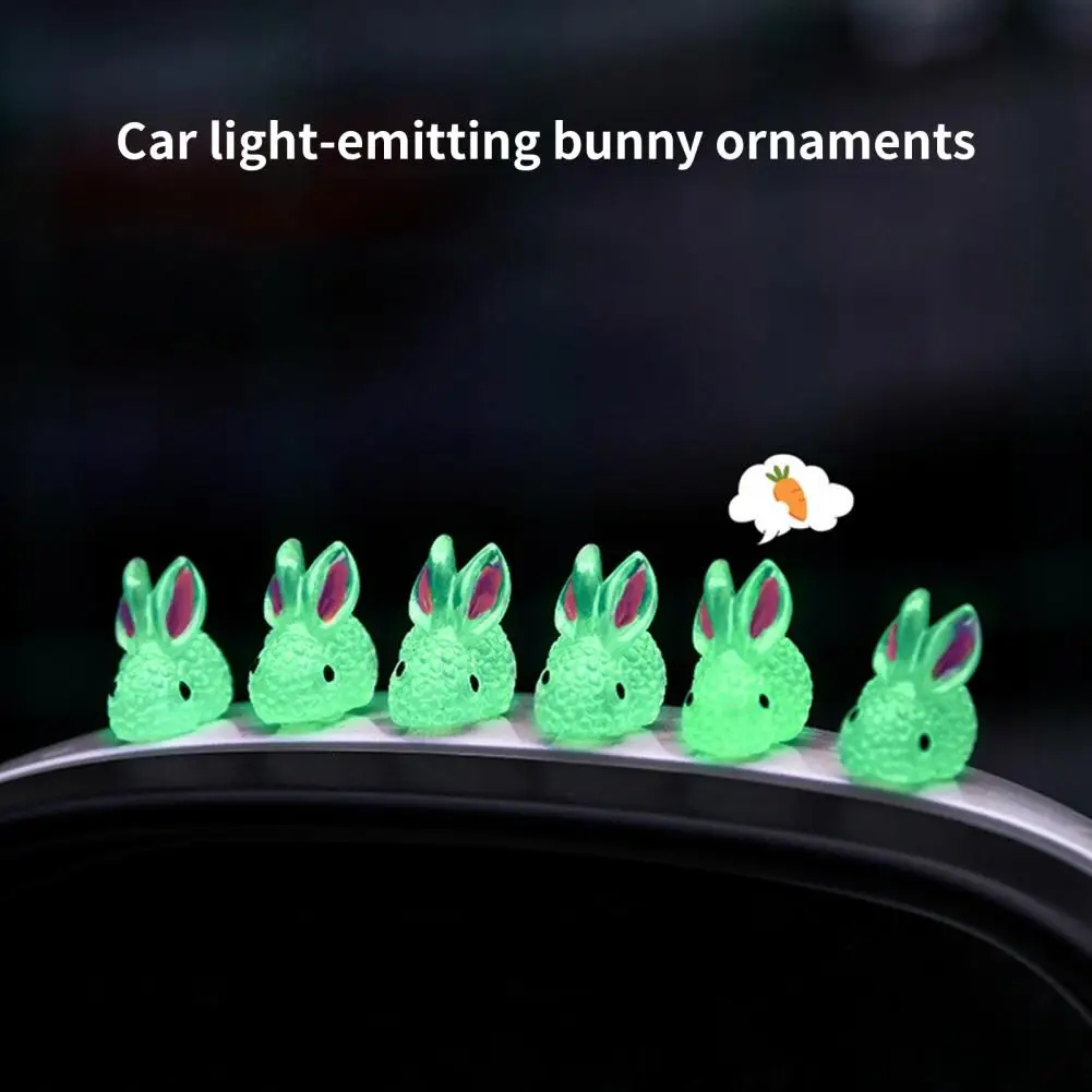 Car Bunny Ornament  Attractive Mini Colorfast  Anti-crack Dashboard Rabbit Ornament for Car