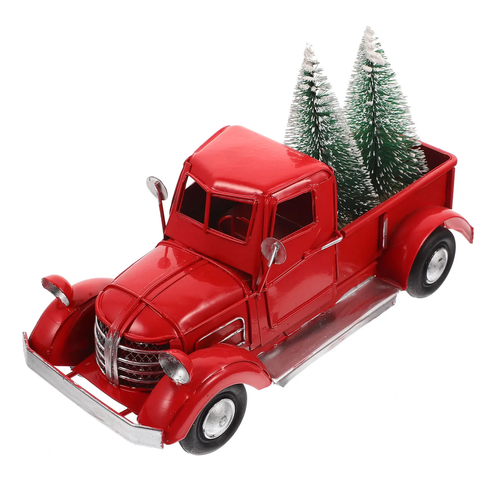 

Christmas Decor Decorations Retro Iron Truck Desktop Adornment Car Metal Ornament