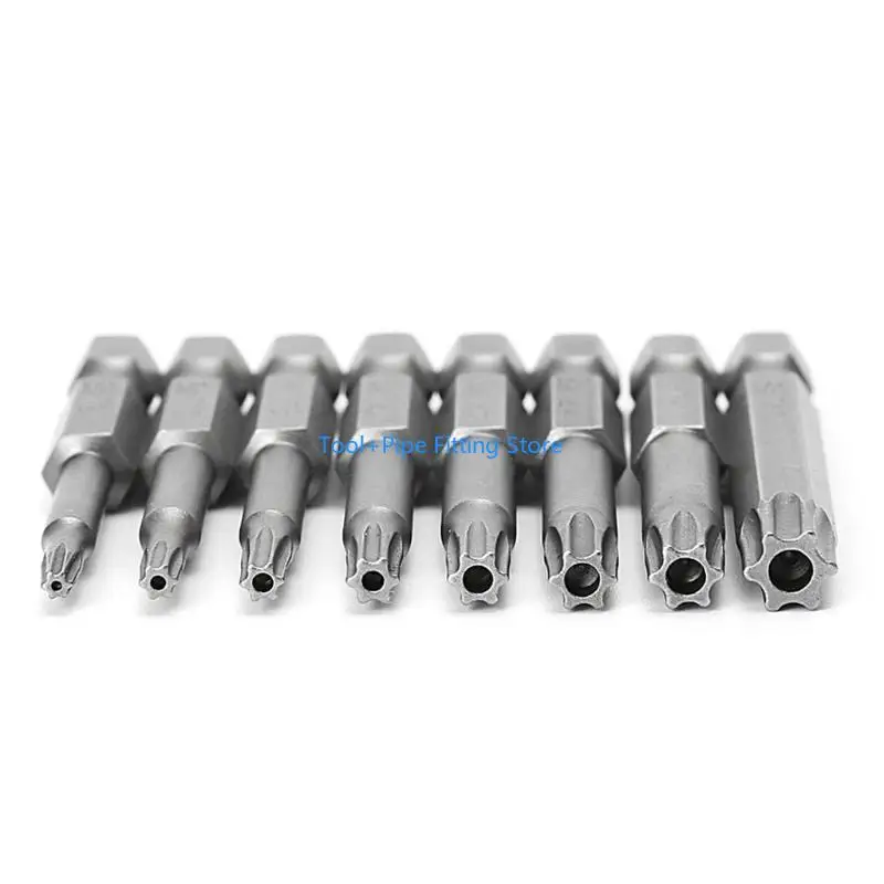 F92B 8 Pcs/Set 1/4 Inch 50mm T8-T40 Torx Electric Screwdriver Bits