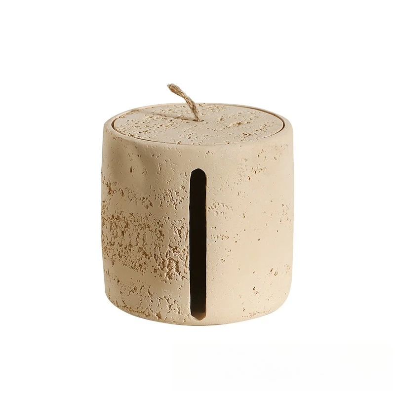 For wabi-sabi wind guest restaurant box, paper box with lid, side-pullable roll paper storage box