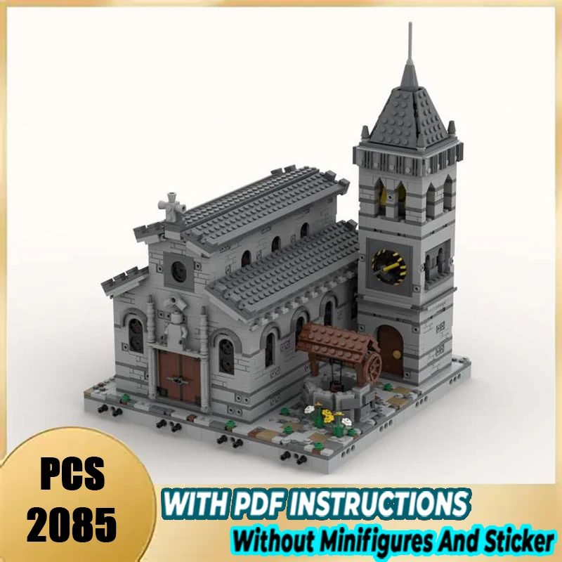 

Exquisite brand new MOC building blocks Medieval Church technical modules bricks model gift Christmas toy DIY assembly set