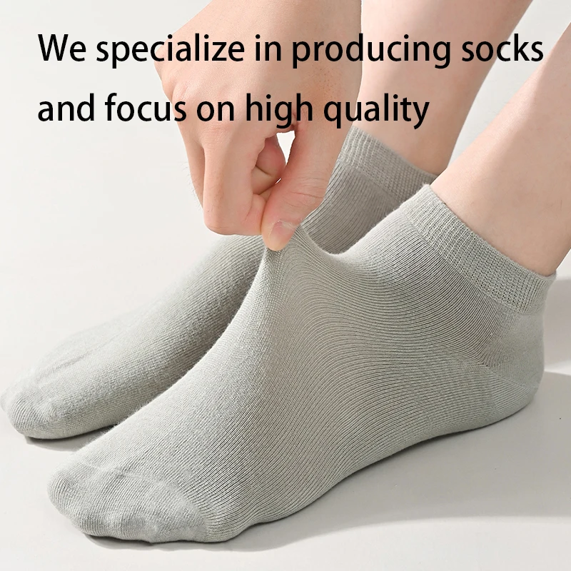 5Pairs Men Combed Cotton Socks Short Breathable Odor proof and antibacterial Business Spring Summer for Male socks High Quality