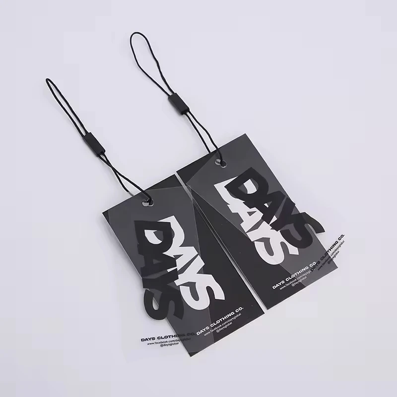 Custom..pieces.Luxury Custom Embossed Hang Tags  Black Cardboard Garment Tags Tags Clothes Clothing Labels