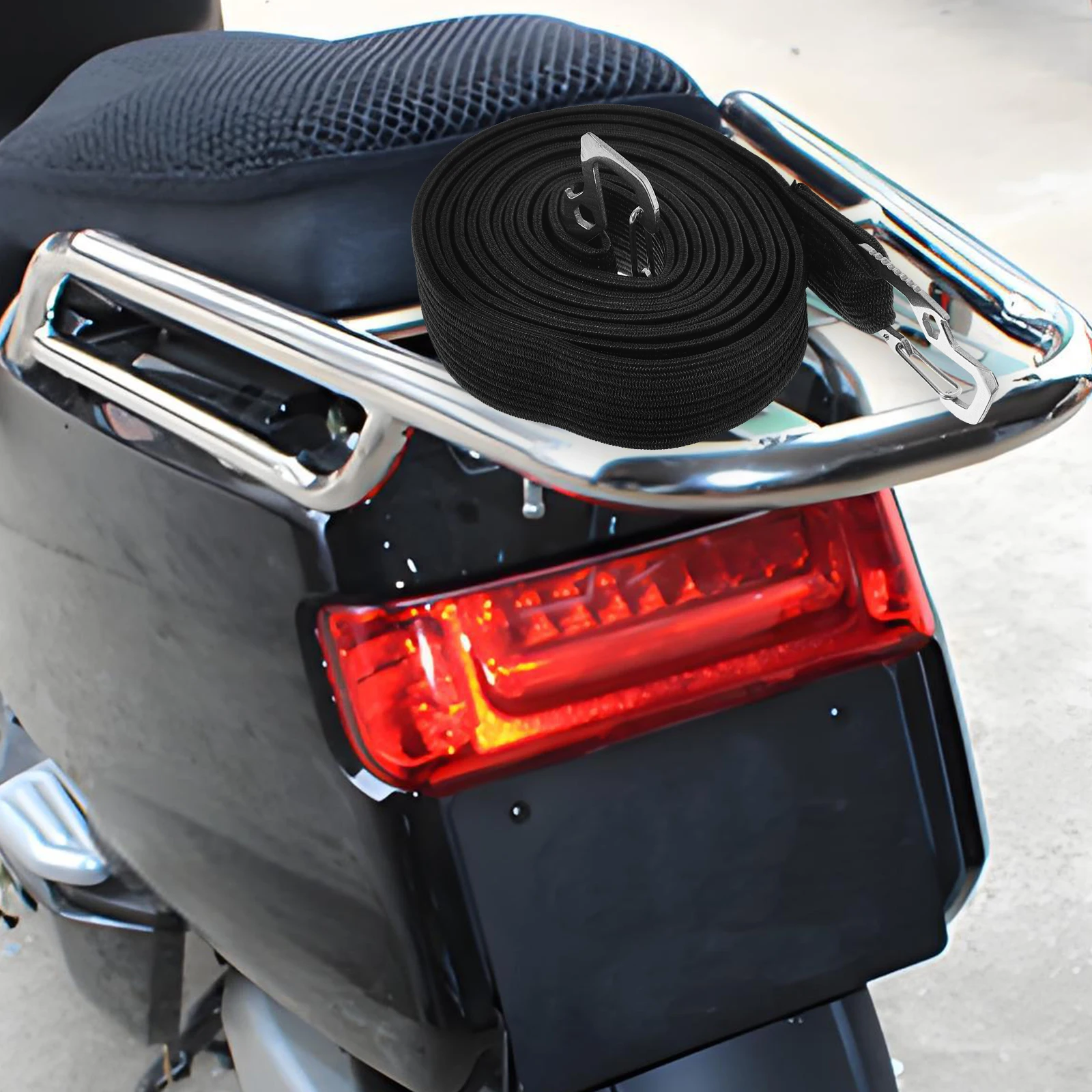 

Adjustable Bike Rack Straps Motorcycle Luggage Straps Elastic Bungee Cords Hooks Adults Mountain Bikes Tiedown Stretch