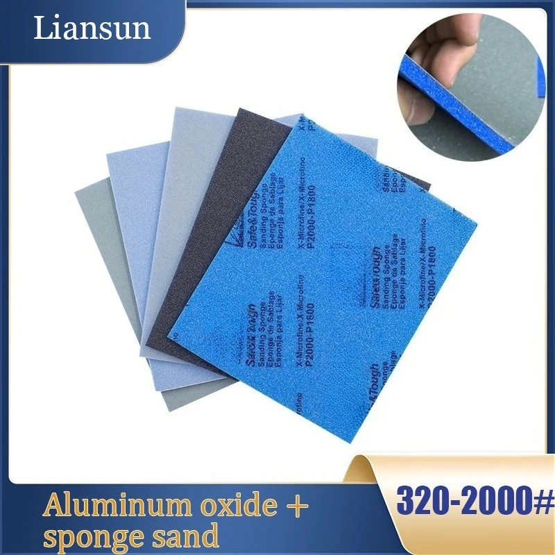

10-20 шт. губчатая наждачная бумага для влажной и сухой абразивной наждачной бумаги 4,5 х 5,5 дюйма, зернистость 320-2000 для шлифовки и полировки моделей металла, дерева