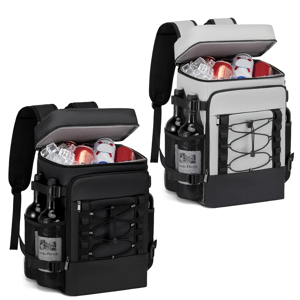Outdoor camping cool backpack, insulated lunch bag, large capacity beach picnic bag, PEVA cooler backpack, non-food contact bag.
